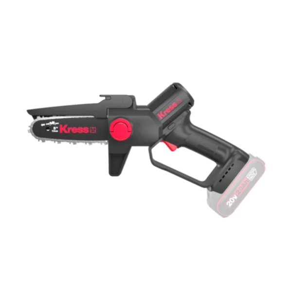 Kress 20V/12 cm Brushless One-Hand Chainsaw — (including 2 x battery & 1 x charger KG343E.1)